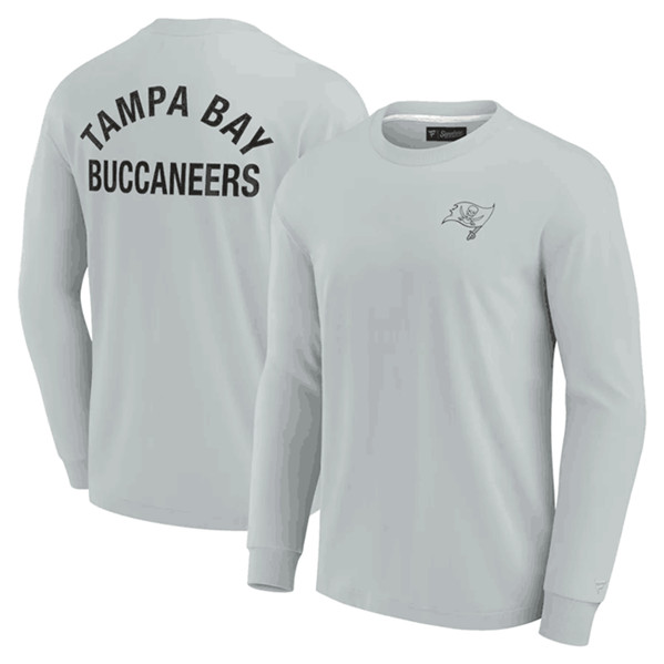 Men's Tampa Bay Buccaneers Gray Signature Unisex Super Soft Long Sleeve T-Shirt